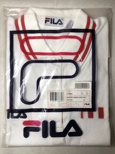 Rare NWT VTG Fila Women Heritage Awning Polo Shirt Sz M/8 Tennis Deadstock 4