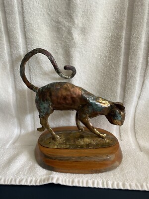 Vintage Bill Lett Sculpture Of A Feline 