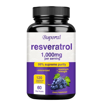 Resveratrol 1000mg -Brain & Nervous System Health,Heart Health,Mental Focus