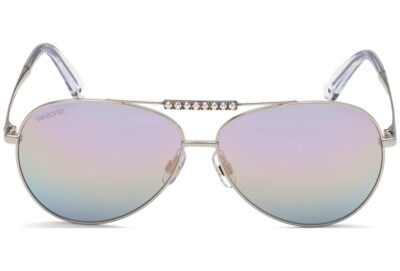 Swarovski SK308 16Z Silver Metal Mirror Aviator Sunglasses  display picture 2