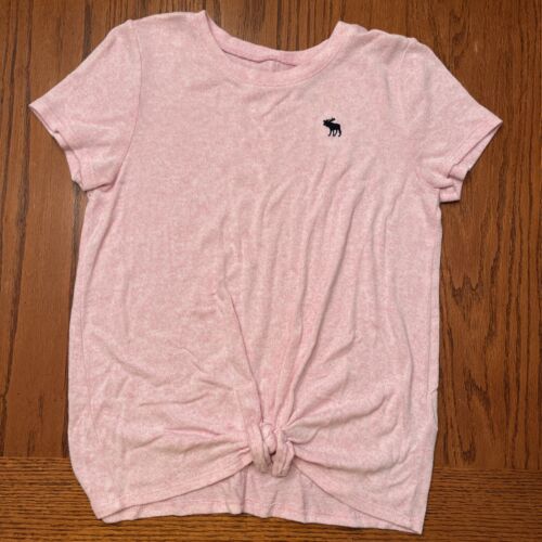 Abercrombie Kids Girls Pink Short Sleeve T Shirt Size 11/12 Tie Front