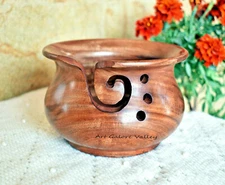 Wooden Yarn Bowl Wooden Yarn Holder For Knitting Premium Wood Yarn Bowl For Knit
