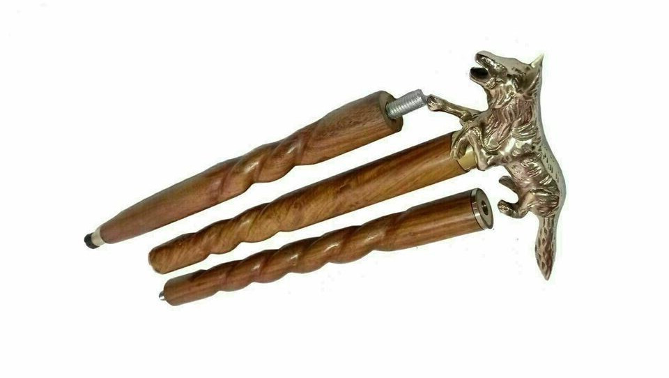 Collectable Handmade Solid Brass FOX Designer spi… - image 5