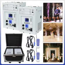 Cold Spark Machine DMX DJ Event Party Firework Machine 2pcs with Flight Case