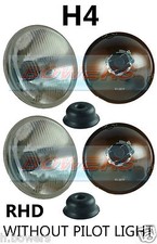 7" CLASSIC CAR SEALED BEAM HEADLAMPS HEADLIGHTS HALOGEN H4 CONVERSION *NO PILOT*
