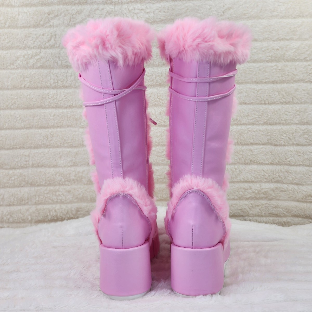 Cubby 311 Stomper Baby Pink Platform Pastel Goth Punk Knee