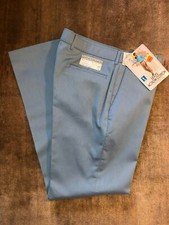 Vtg 80's NEW LEVIS Action Slacks Men's 36x32 Blue Flat Front Dress Pants