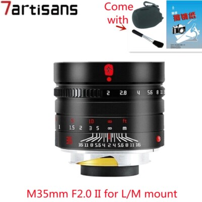 7artisans 35mm F2.0 II Large Aperture Full Frame Lens for Leica M Mount Camera