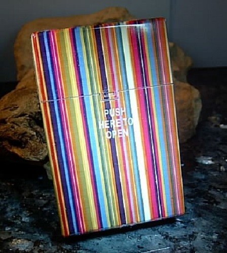 1 x Zigarettenbox Zigaretten Dose Box Etui neue Motiv Serie Streifen No 1 - Bild 1 von 5