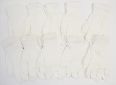 Bulk Wholesale Lot Magic Knit Gloves Winter Warm Plain One Size Fits Most NY