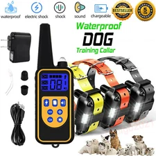 3000 FT Dog Training US Collar Rechargeable Remote Shock PET Waterproof Trainer