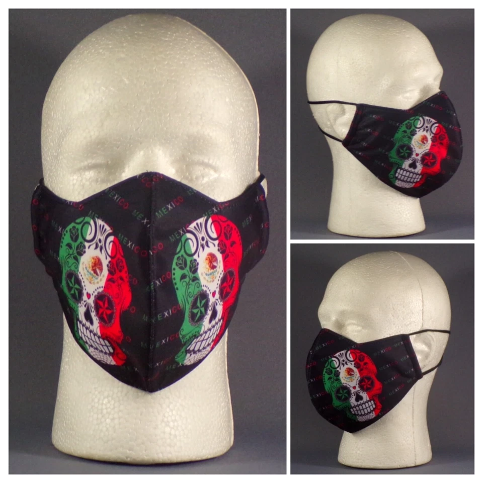 Mexican Sugar Skull Face Mask – Washable, Digitally Printed Free Shipping - Image 2 of 2