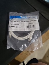 PATCH CORD, CAT 5E, MOLDED BOOT, 10 FT, WHITE