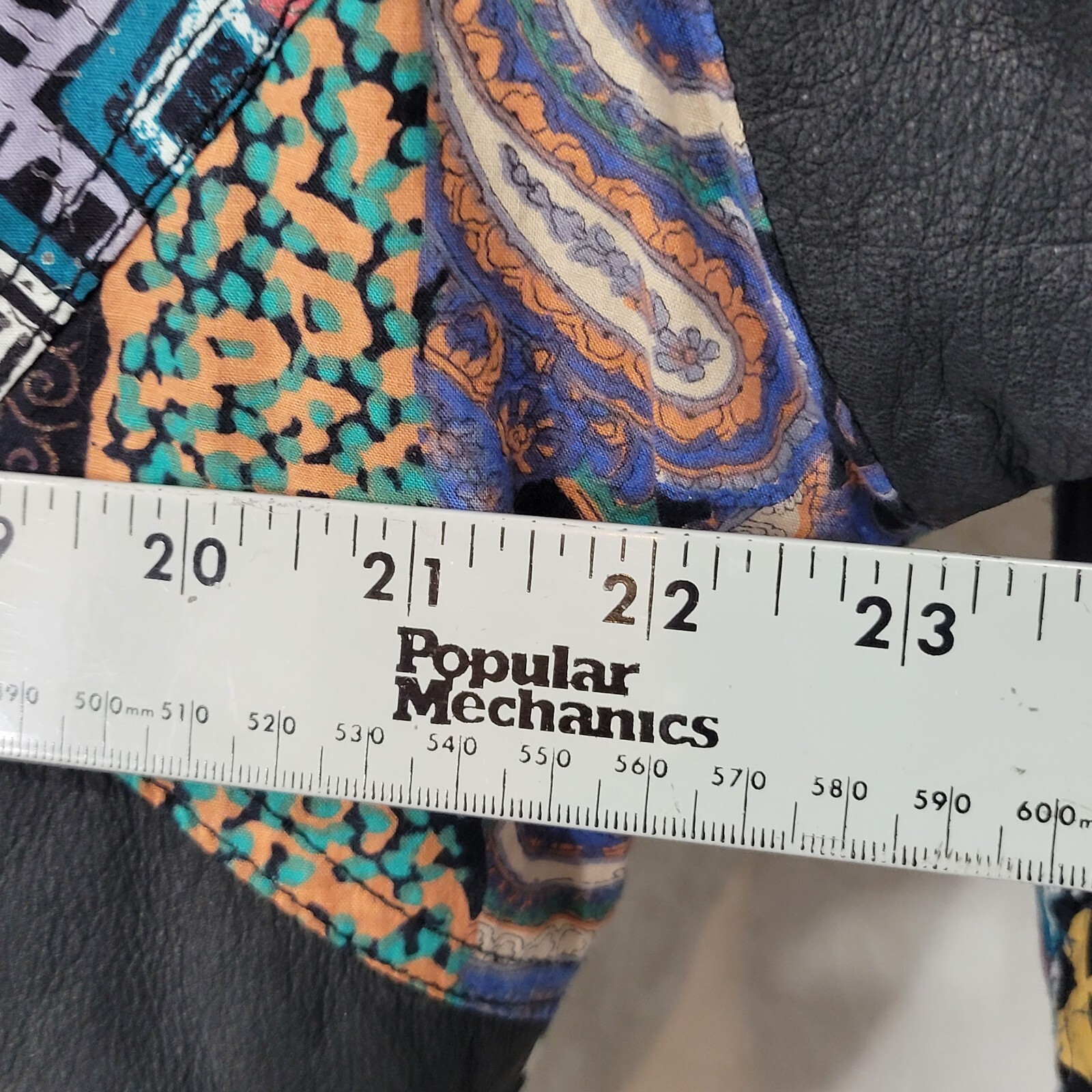 Vtg Windrift Leather Patchwork Jacket 80s 90s Col… - image 13