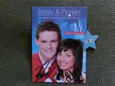 Duo Belsy + Florian, oryginalna podpisana karta z autografem, przedmiot kolekcjonerski, D-116