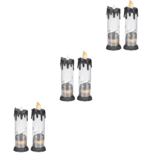  6 pièces lampe de bougie décorative en plastique lampe de bougie électrique sans flamme - Photo 1 sur 12