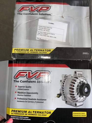 FVP Premium Alternator -15938 Remanufactured Nissan Open Box - Picture 8 of 11