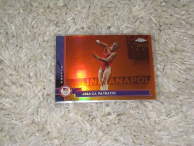 2024 Topps Chrome US Olympic Jessica Parratto Orange Refractor #/25 Olympics