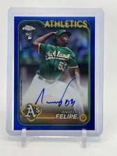 Angel Felipe True Blue AUTO /150 Topps Chrome 2024 Oakland Athletics