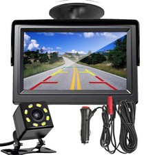 AHD 8LEDs Night Vision Waterproof Reverse Camera  4.3" Car Rear View Monitor