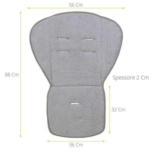 Babysanity® Morbido Riduttore Copri Passeggino Universale Materassino Bambino - Foto 13 di 22