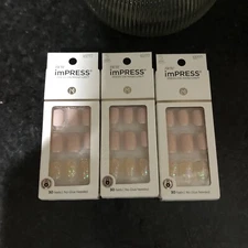 3 pk - imPRESS Press-Manicure MIRACLE 30 Nails/Short Length Dorthy 83777 no glue
