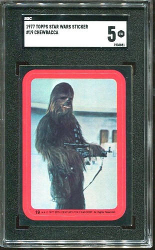 1977 Topps Star Wars Stickers #19 The Wookiee Chewbacca — SGC 5