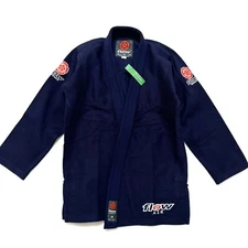 Flow Pro Mens Jui Jitsu Kimono Top Open Front Navy Blue Size A1L  / A 1L