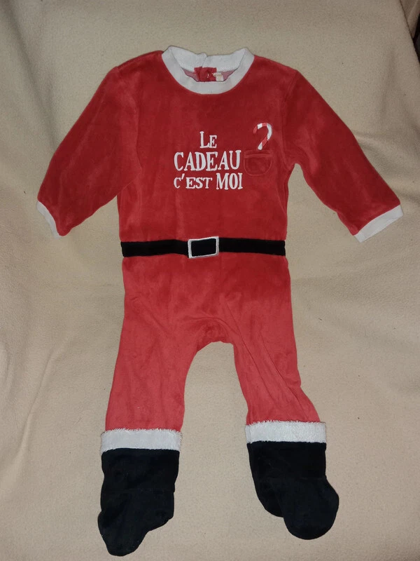 Pyjama grenouillere rouge de Noel garcon 18 mois Gemo BE eBay