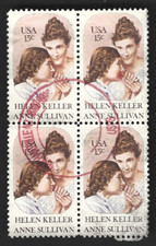 Scott#1824 15c Helen Keller B/4 with CDS Cancel - (A-1)