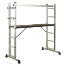 Aluminium Scaffold Ladder 4-Way EN 131 | ASCL2 Sealey New