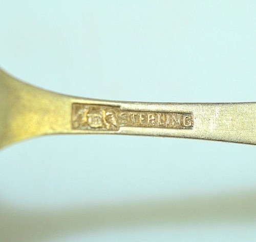ANTIQUE BAKER MANCHESTER MFG. CO. STERLING SILVER 4" BEADED EDGE DEMITASSE SPOON - Picture 4 of 6