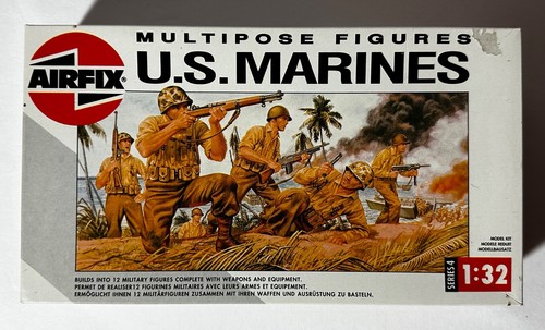 Figurines Airfix 1/32 US Marines 1941-45 – Soldats Seconde Guerre Mondiale à Peindre (sans Décalques)