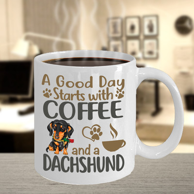 wiener dog mug