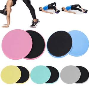 2pcs Exercise Sliding Gliding Disc Core Slider Body Gym Workout