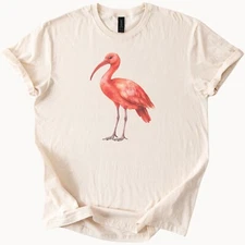 Scarlet Ibis Bird Tee Tropical Wildlife Shirt Nature Inspired Gift
