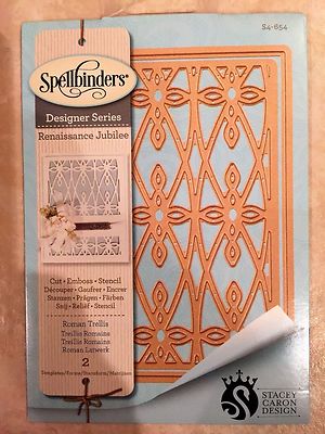 Spellbinder Designer Series -  Roman Trellis 2 DIES Set S4-654 ~ NEW