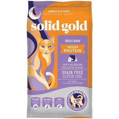 Solid Gold Indigo Moon - Dry Cat Food with Digestive Probiotics for Cats - Gr...
