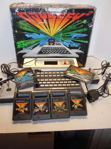 1979 Magnavox Odyssey 2 Console & Games In Box with Styrofoam Insert Packing.