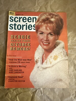 Screen Stories Magazine March 1963 Debbie Reynolds Denies Those Divorce Rumors
