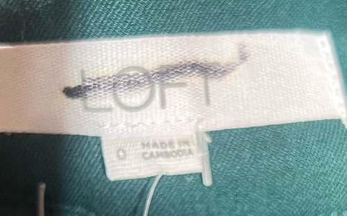 NUEVO PANTALÓN MARINERO ANN TAYLOR LOFT VERDE TALLA 0 - Imagen 2 de 4