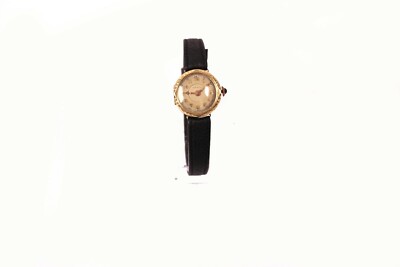 NATALIS Schweizer Damen Armbanduhr 14K 585 Gold Topas Ø 2,2 cm