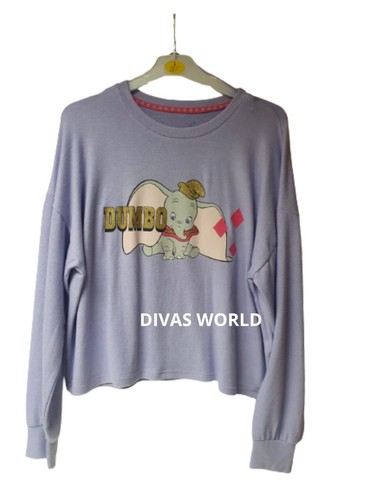 Disney Dumbo Fleece Sweatshirt Ladies Pullover Jumper Ladies PJ PRIMARK - Picture 6 of 7