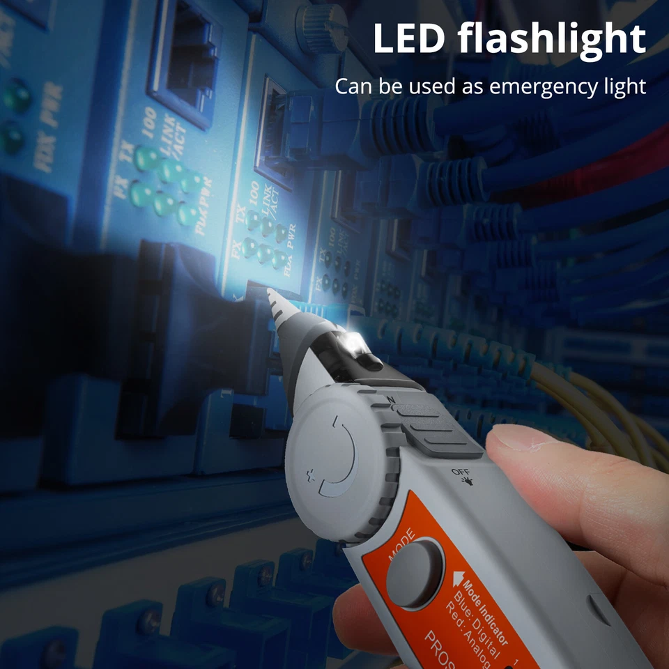 Proster LCD Kabelsucher Leitungssuchgerät POE Rj11 Rj45 Netzwerk Leitungssucher - Bild 3 von 4