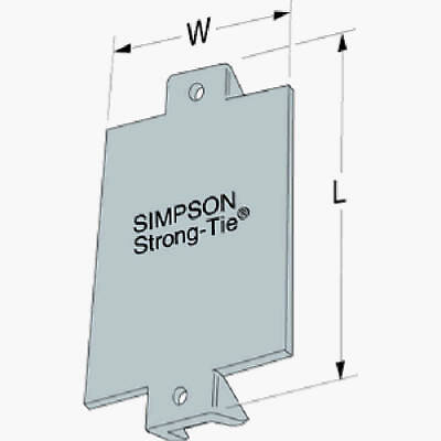 Simpson Strong-Tie NS1 Nail Stop, 1.5 x 3-In. - Quantity 100 - Picture 2 of 2