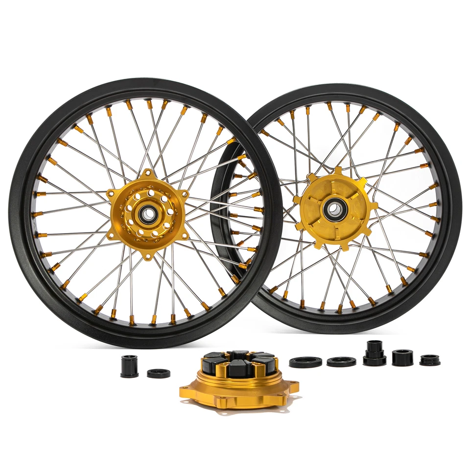 For Suzuki Supermoto 17"x3.5/4.25 Wheels Gold Hub Cush Drive Kit DR650SE 1996-24 Foto 2 de 4