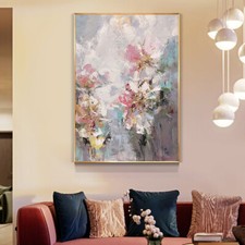 Flower Abstract Painting Modern Wall Art Canvas Painting Hand Painted Acrylic