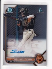 2022 Bowman Chrome Alexander Suarez 1st Prospect Auto Giants #CPAASR