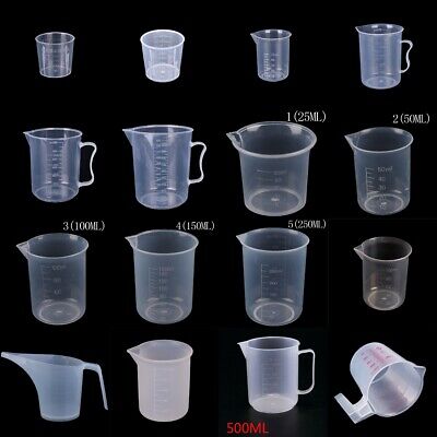 Plastic Graduated Measuring Cup Liquid Container Epoxy Resin Silicone  Making