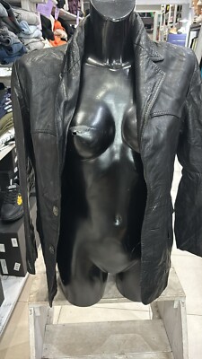 GENERICO Jacke Aus Echtem Leder Gebraucht Herren Man Größe 42 Schwarz LLD167